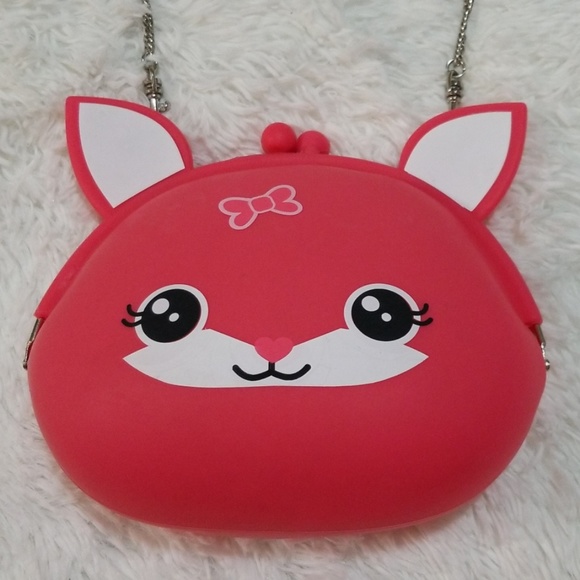 Unknown Other - Girls Pink Silicone Kitty Purse